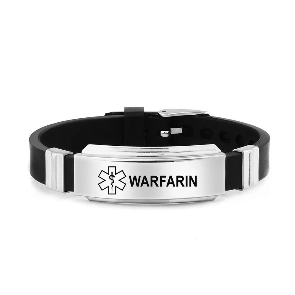 Pacemaker Umages Medical Alert Adjustable Bracelet Stainless Steel Epilepsy Diabetes ...