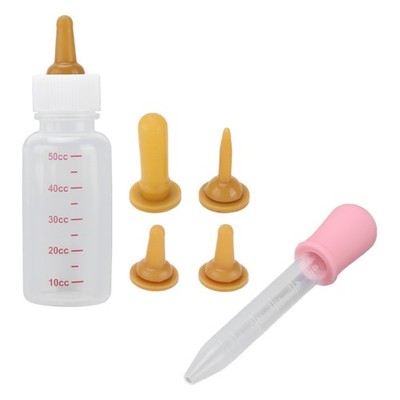 (Brown Pacifier+pink)Newborn Animals Feeding Bottle Practical Safe And Non Toxic