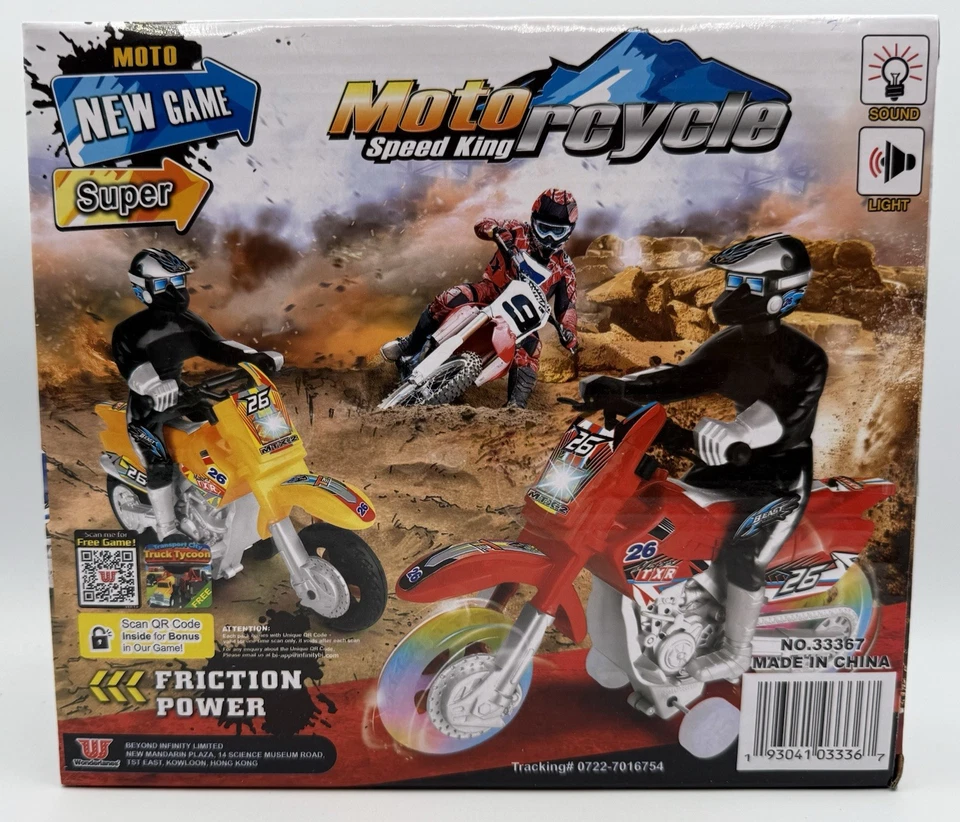 Wonderlands 红色 TXR 摩托车 带赛车 声音和灯 速度 King 全新 — 第 3/4 张图片