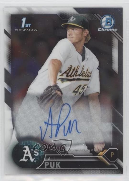 2016 Bowman Draft Chrome Draft Pick Auto AJ Puk #CDA-AP Auto 0m4x
