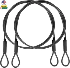 Outdoor Travel Stainless Steel Security Cable 3FT Luggage Lock Safety Wire 3.3mm