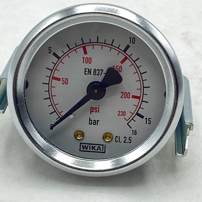 Wika EN 837-1 Pressure Gauge 0-230 PSI 0-16 BAR CL.1.6 PR11012