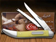 Case xx Fishing Knife High-Visibility Yellow Delrin Stainless Pocket Knives 120