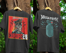 Megadeth Europe Tour 2026 T-Shirt Heavy Metal Band Tee