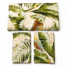 Tommy Bahama Home Tropical Leaf Duvet Cover Set Full/Queen 90x92 2 Pillow Sham