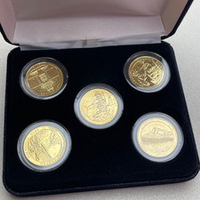 2010 America the Beautiful 5 Gold Plated Quarters Set fingerprints
