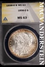 1898-O Morgan Dollar-ANACS MS 63 Brilliant Uncirculated #SLM653