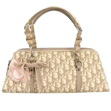 Christian Dior Beige PVC Romanttic Trotter Handbag 03-BO-1015 XX50171