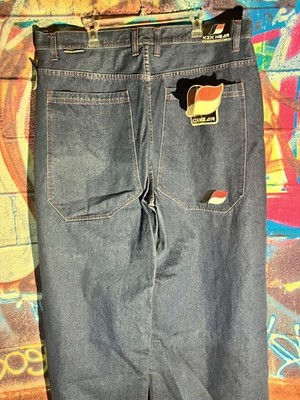 NEW Kik Wear Jeans 42  Blue/RED Rave Phat Pants Y2K VTG (RARE) Plus Size