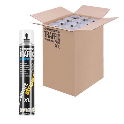 12 x Bodenmarkierungsfarbe TRAFFIC Extra Paint , schwarz, 750 ml Spraydose