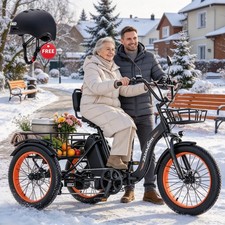 20 Zoll E-Dreirad Klapprad 3 Rad E-Bike 48V 20Ah Elektro Dreirad für Erwachsene