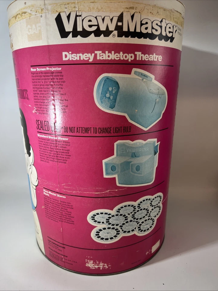 Raro Difícil de Encontrar De Colección Disney Mesa View-master Teatro Set Proyector Trasero Pantalla Carretes Foto 2 de 4