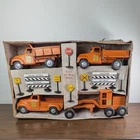 Vintage Tonka Truck Set 975-6 State Hi-Way Dept Construction Work Orange Trucks