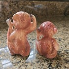 Vintage 50s Anthropomorphic Pink/Brown Mama/Baby Monkey's Salt & Pepper Shakers — photo 6
