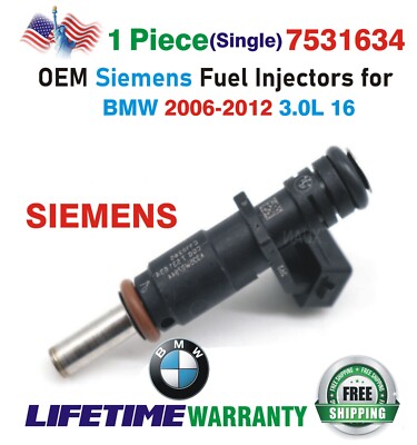 Genuine Siemens Fuel Injector (Single) For 2006-2012 BMW 3.0L I6 – #7531634, Lifetime Warranty