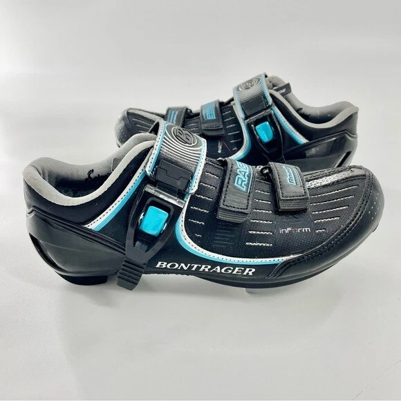 Bontrager Inform Women s Black and Blue Race Road Biking Cycling Shoes Size 8.5