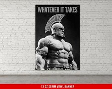 Motivational Vinyl Banner - Home Gym Weightlifting Wall Art