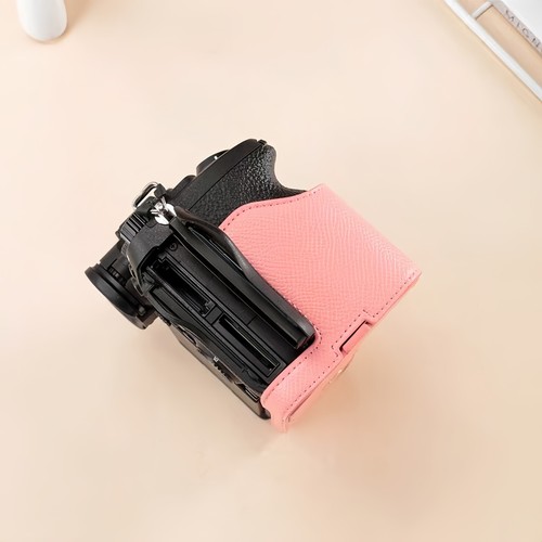 Camera bag. Leather half-pack base hard case protection. for Sony alpha Alpha 1 - Foto 6 di 21