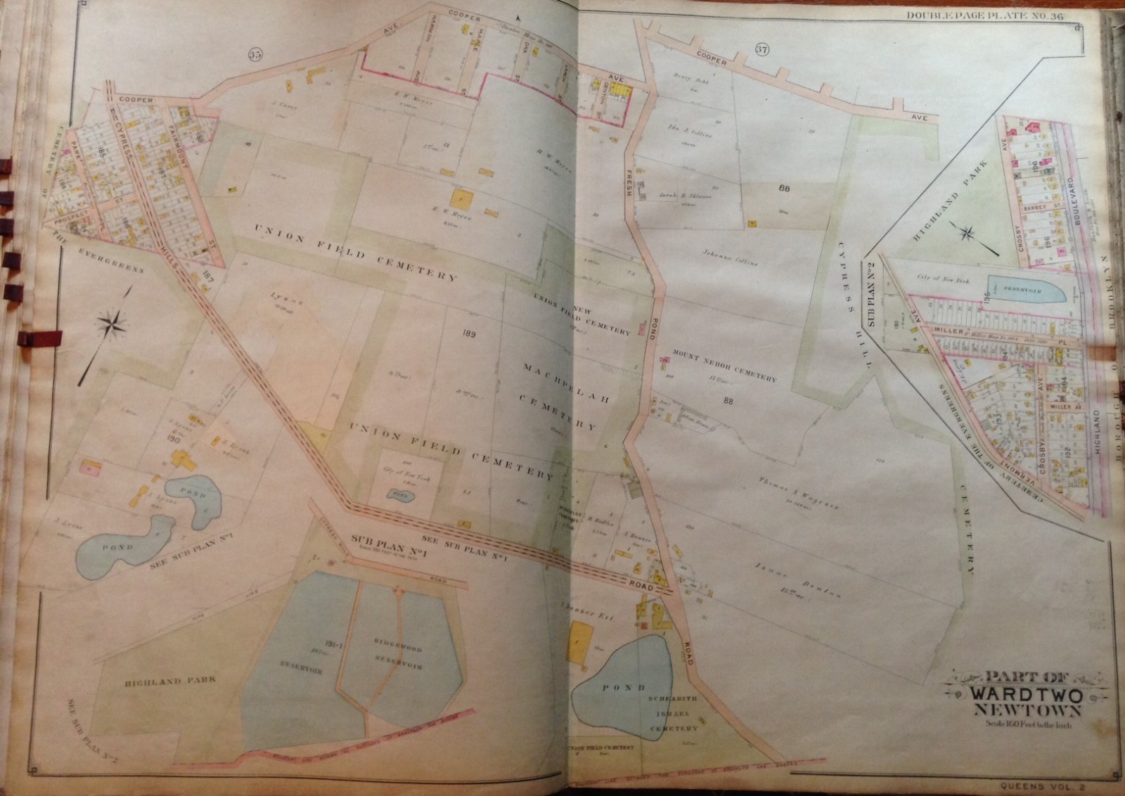 1908 RIDGEWOOD GLENDALE MIDDLE VILLAGE QUEENS NY UNION FIELD CEMETERY