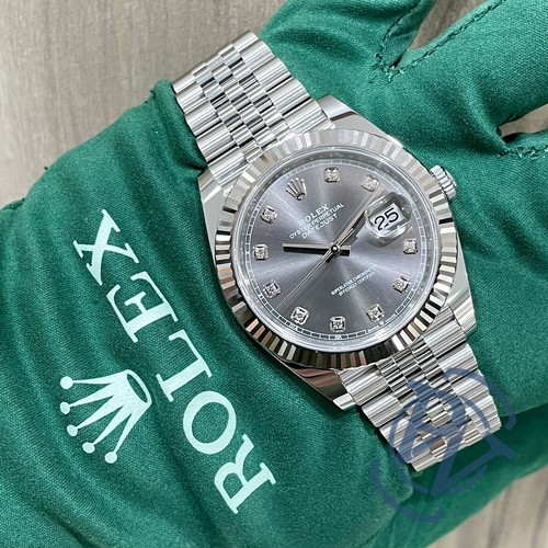 Rolex Datejust 41 Gray Diamond Rhodium 