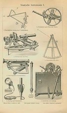 Nautische Instrumente Nautik Seefahrt Original 1902 Sxz 2 Tafeln 16x24cm+Text M6