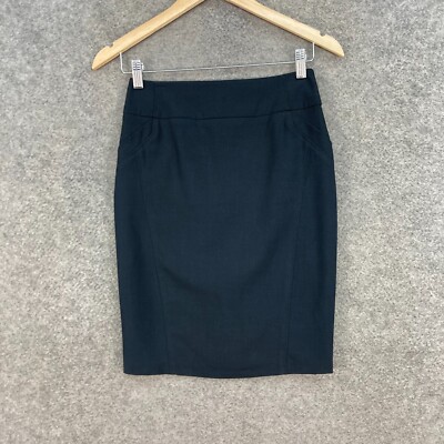 Favour Womens Skirt Size 6 Straight & pencil Zip Black Lined 6520