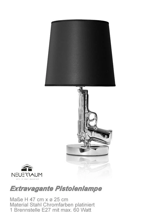 Lampada da Tavolo Comodino Scrivania Lusso Design, Qualità Cromo O Oro - Immagine 4 di 4
