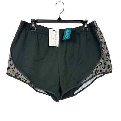 NEW B.A.B.E.  Everyday Shorts Gray Animal Print Size 2XL Stretch
