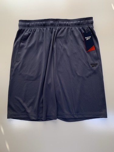 Reebok Mens No Limits Ballers Mesh 10" Basketball Shorts Gray Blue S M L - Picture 2 of 7