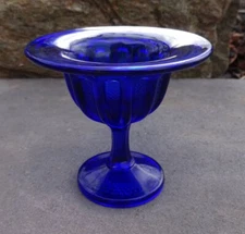Cobalt Blue Degenhart Glass Pedestal Open Salt Dip, Cellar, Dish!