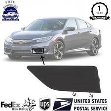 New Front Bumper Trim, Radar Sensor Cover Left Side Primed For 17-21 Honda Civic