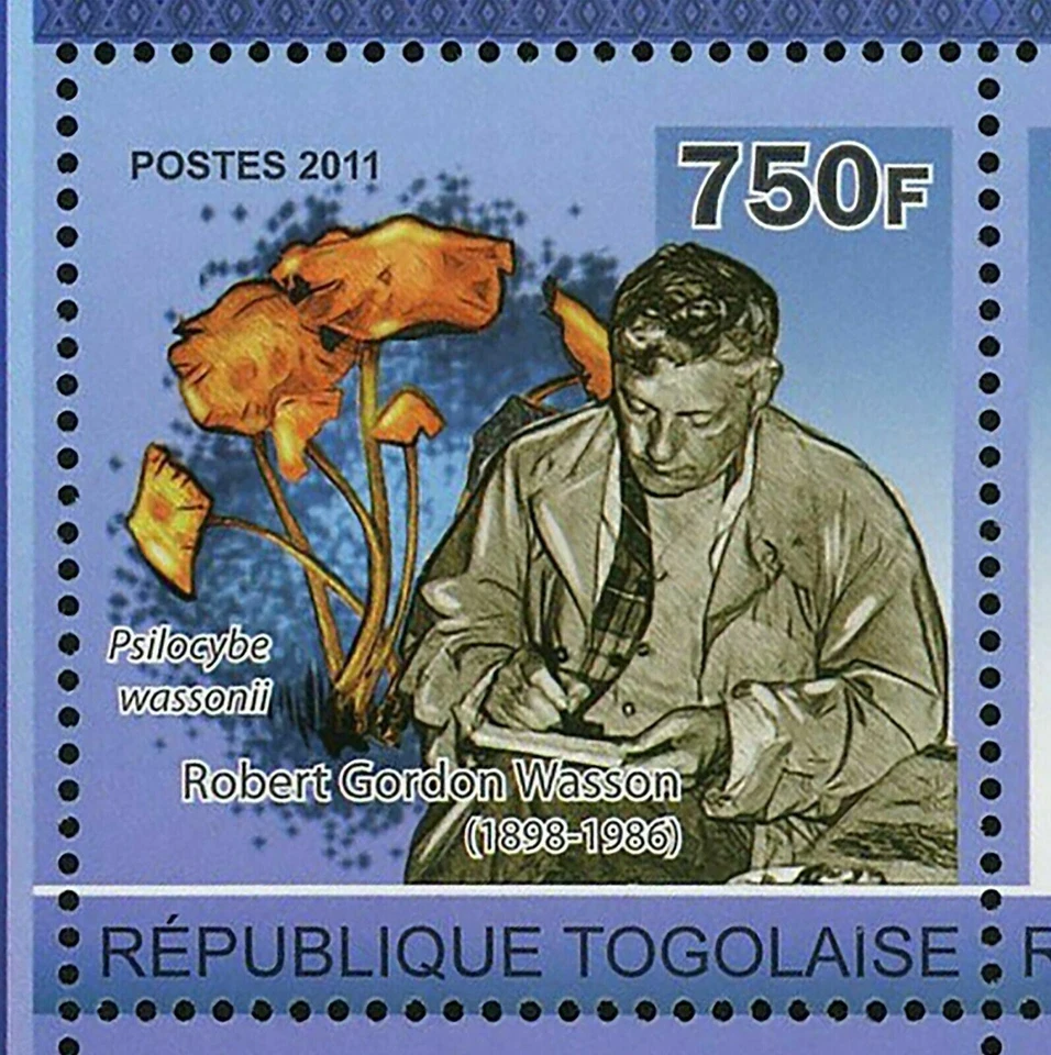Robert Gordon Wasson Stamp Mushrooms Psilocybe Wassonii S/S MNH #3964-3967 - Image 3 of 4