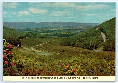 R668 Vee Road Knockmealdown Galtee Mountains Tipperary Ireland Vintage Postcard - Picture 2 of 3