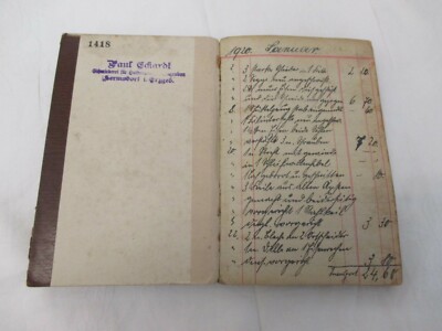 1920-1931 HERMSDORF Erzgebirge handschr. Rechnungsbuch Schmiede PAUL ECKARDT 