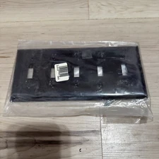 GE 1960s Round Corners Smooth Brown Bakelite Switch Plate Wall Box Cover Vintage