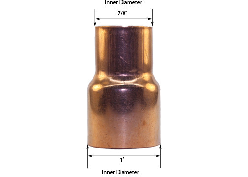 Libra Supply 1'' x 3/4'' Copper Coupling Bushing Fitting Reducer FTG x C, 5pcs