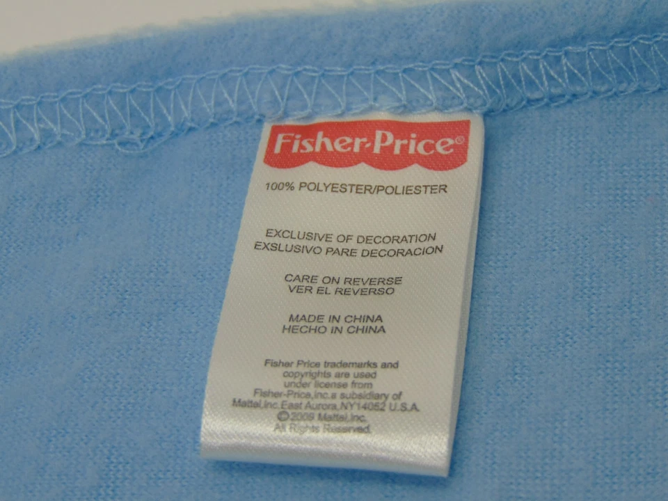 2009 FISHER PRICE BABY BOY BLUE BLANKET LITTLE PUPPIES 42" X 32" SECURITY DOG - Image 3 of 4