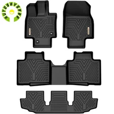 3D Floor Mats Liner for 2020-2025 Toyota Highlander w/ Center Console No Hybrid