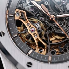 Audemars Piguet Royal Oak 41mm Openwork Skeleton Steel Double Balance 15407ST 11