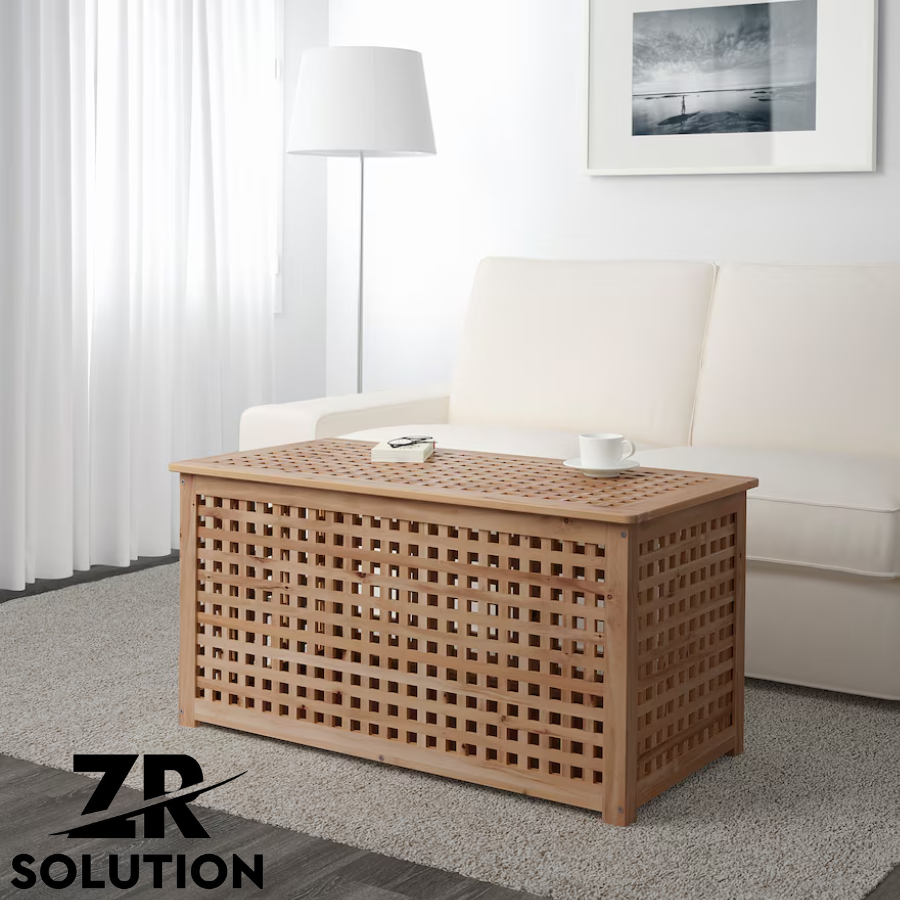 Brand New Ikea HOL Storage/Side Table,Acacia,2 sizes in