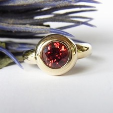 SCHMUCK-STCK Ring 375 GOLD ZIRKON NEU SOGNI d'oro FACETTENREICH 56 18 rot