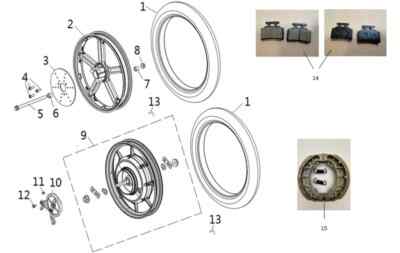 SFM / Sachs Bremsbacken hinten Prima E 202130202100 SAXXX Prima E