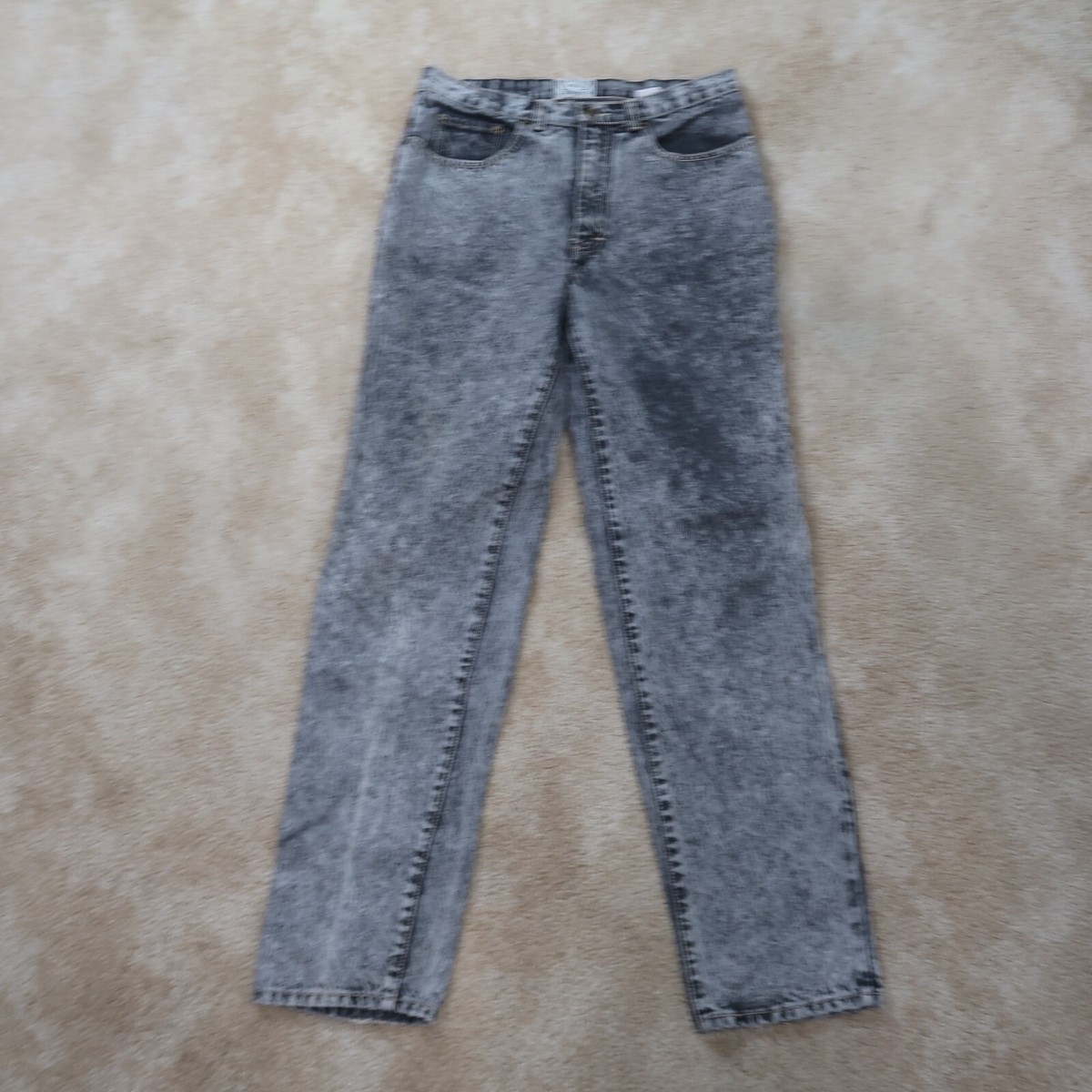 【DISCERNMENT】Stone Washed Vintage Denim Jeans Vintage Stone Washed Straight leg Jeans Men's 34x34 (32x33