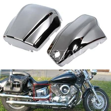 Chrome Battery Side Covers For Yamaha V Star 1100 XVS1100 Classic 1999-2011