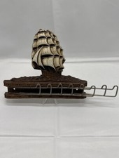 Vintage Ship Wall Mount Tie Belt Rack OrnaWood  Made in USA  