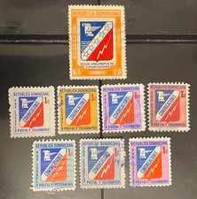 DOMINICAN REPUBLIC postage stamps 8 communicaciones telegrafica