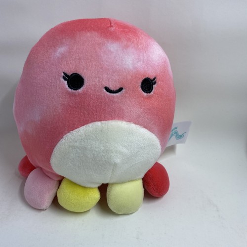 Squishmallow ORZELLA the OCTOPUS 5" peluche morbido squishy TIE-DYE cesto pasquale - Foto 2 di 7