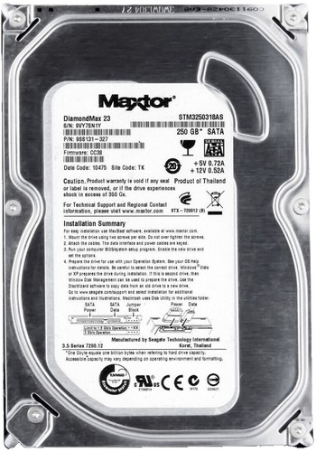 MAXTOR 7V250F0 250GB 0Y9773-24914-61K VA131610 N G G A | eBay