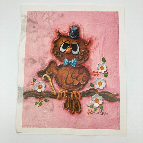 Edna Vierra Eule Lithographie Drucke Lot 4 Donald Art Co 1960er - 1970er Vintage - Bild 19 von 24