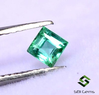 Certified Natural Emerald Square Cut 2.80 mm 0.12 Cts Faceted Untreated Gemstone